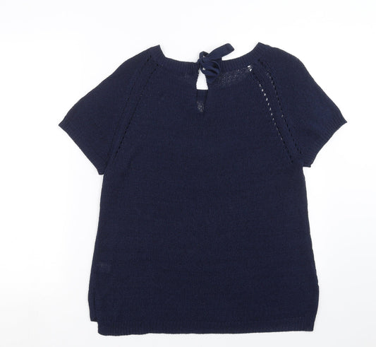 TU Womens Blue Knit Pullover Jumper Size 16