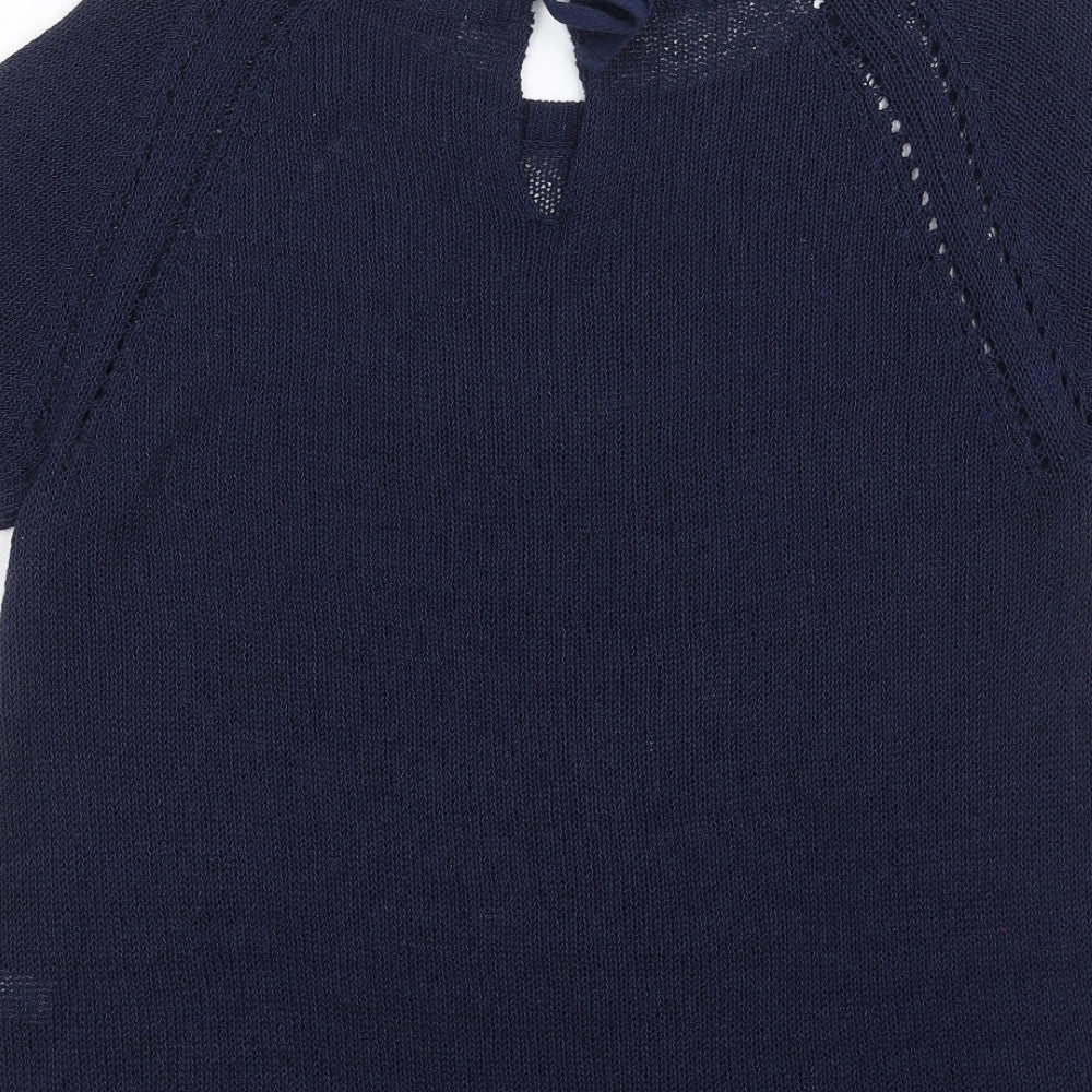 TU Womens Blue Knit Pullover Jumper Size 16