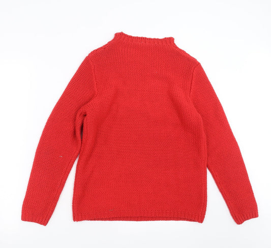 Womens UK Size 12 M&Co Red Pullover Jumper
