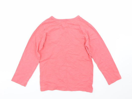 NEXT Girls Red Basic T-Shirt Size 5-6 Years