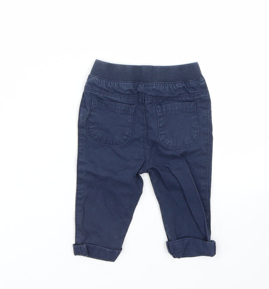 Matalan Boys Blue Cargo Trousers Size 3-6 Months