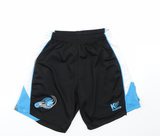 Kudos Mens Black Sweat Shorts Size S