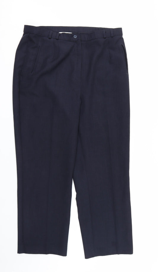 Womens UK Size 16 Berkertex Regular Fit Blue Trousers