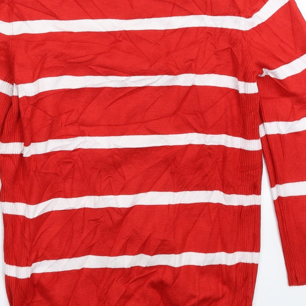 Womens UK Size 10 Debenhams Red Pullover Jumper