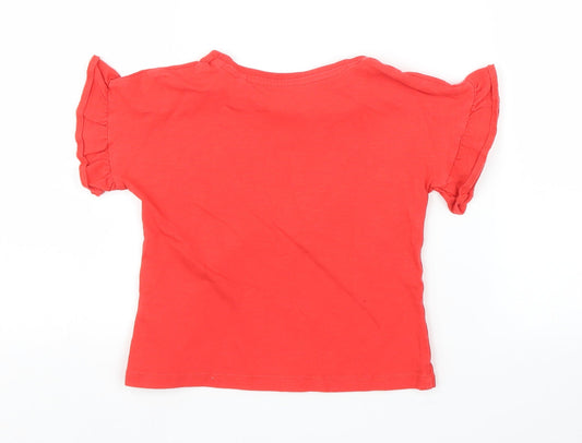 TU Girls Red Basic T-Shirt Size 2 Years