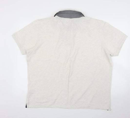 Modern Essentials Mens Beige Polo Size 2XL