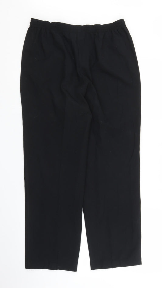 Womens UK Size 12 BHS Regular Fit Capri Black Trousers