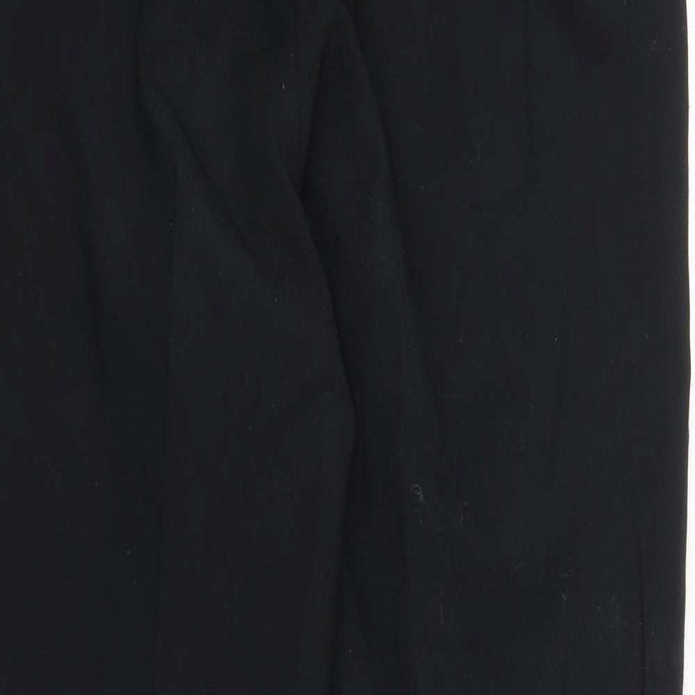 Womens UK Size 12 BHS Regular Fit Capri Black Trousers