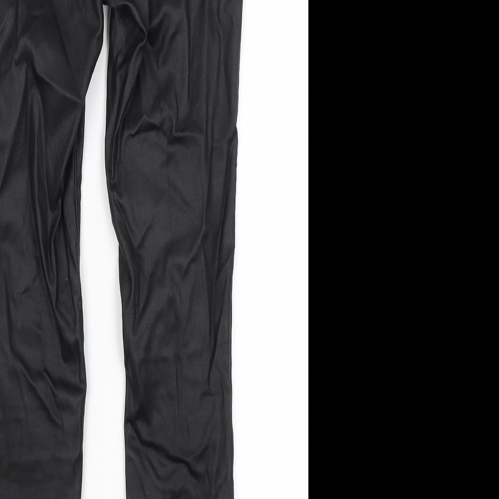 Womens UK Size 8 NEXT Regular Fit Black Trousers