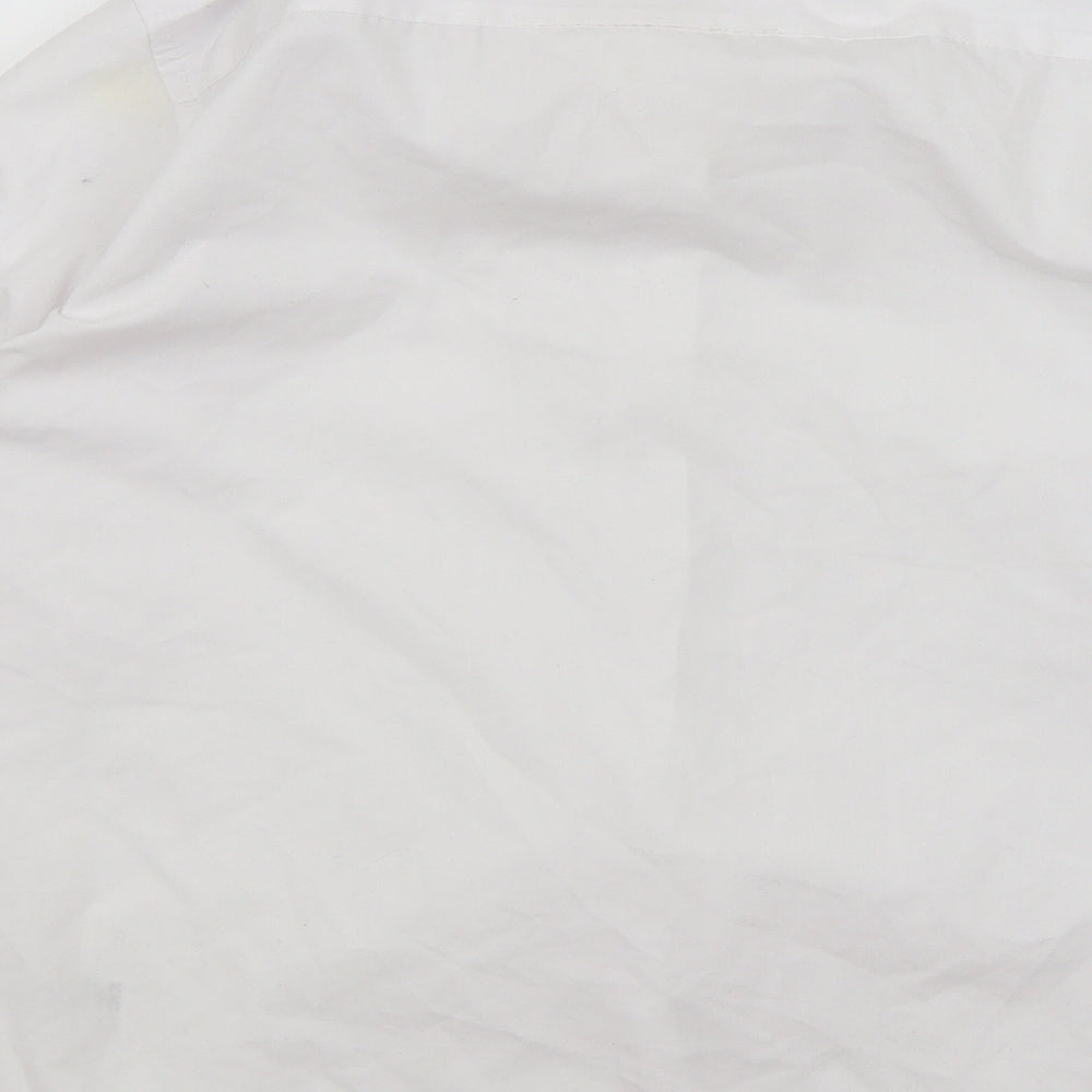 M&S Boys White Basic Button-Up Size 11-12 Years