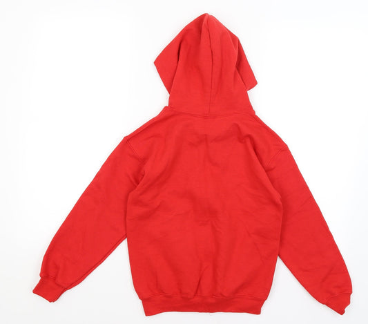 Gildan Girls Red Full Zip Hoodie Size S