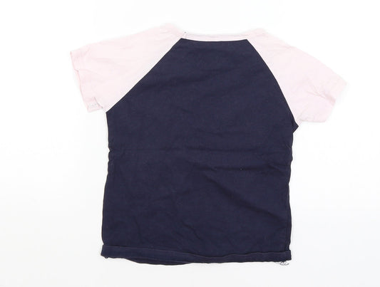 Popshion Girls Blue Basic T-Shirt Size 5 Years
