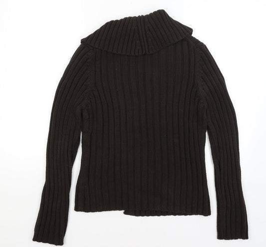 Womens UK Size M M&S Brown Cardigan Jumper