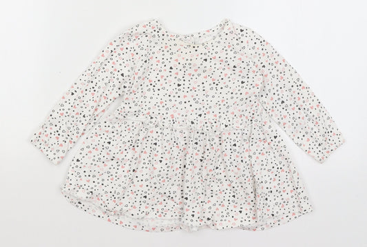 Matalan Baby White Fit & Flare Size 9-12 Months