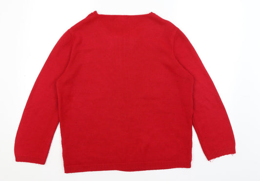 Envy Womens Red Pullover Jumper Size M