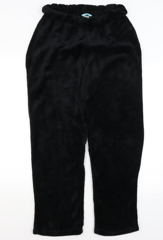 Womens UK Size M Avenue Regular Fit Sweatpants Black Trousers