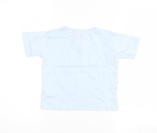 Urban Rascals Girls Blue Basic T-Shirt Size 3-4 Years