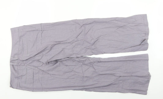 F&F Womens Grey Trousers Size 14 L28 in