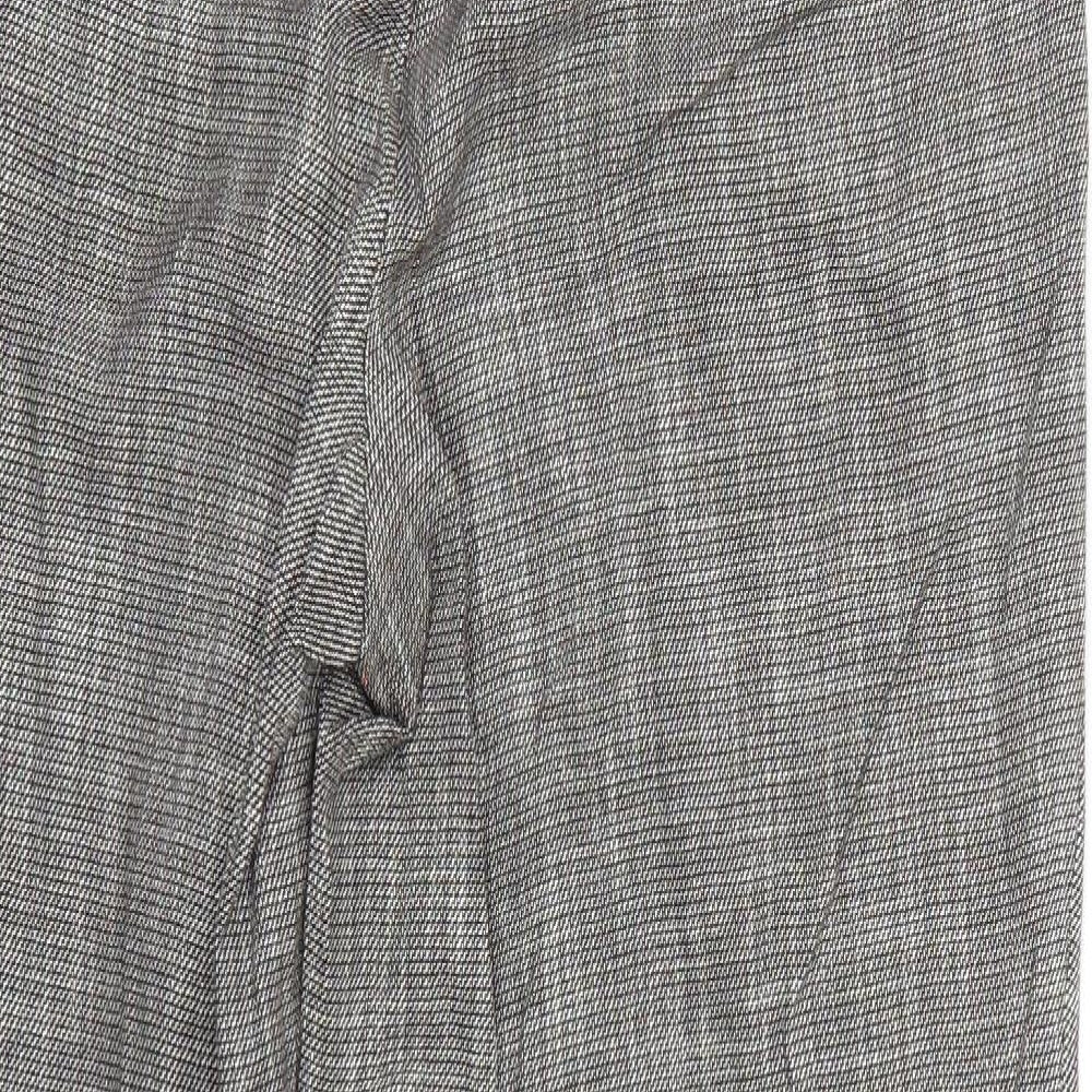 Comma Womens Grey Check Trousers Size 12 L28 in