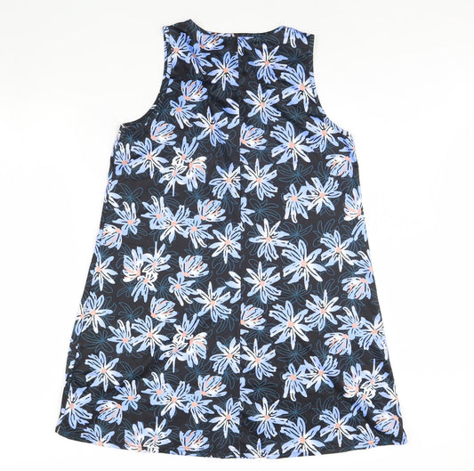 Preworn Womens Blue Floral Mini Size S