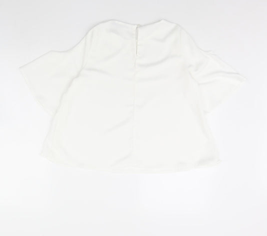 Cameo Rose Womens White Basic Blouse Size 8