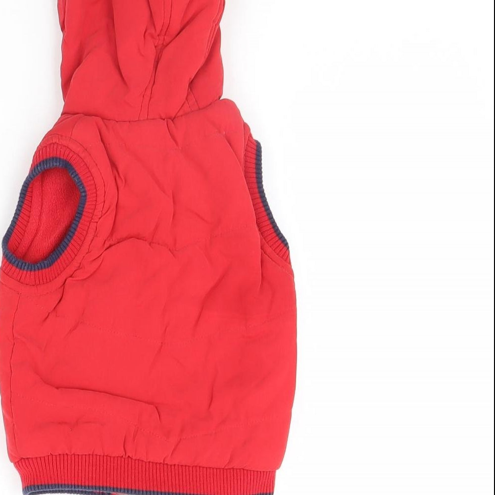 Brand and care label for George Baby Red Gilet Coat, size 3-6, Months - Disney