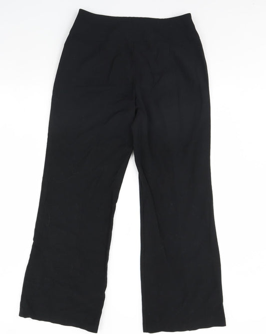 Womens UK Size 12 M&S Regular Fit Black Trousers