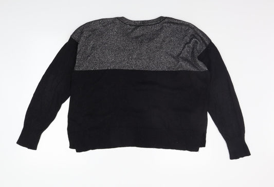 Womens UK Size 12 Divided Grey Pullover Jumper