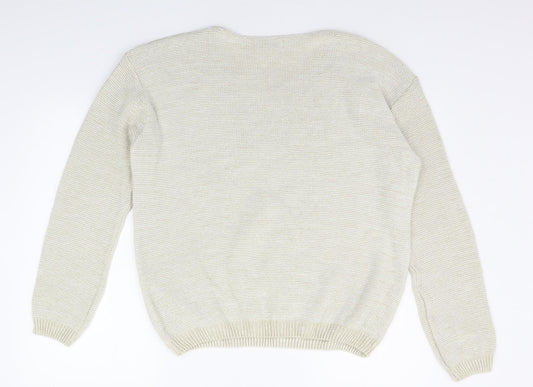 Womens UK Size L internationale Beige Pullover Jumper