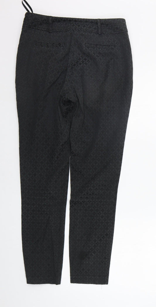 George Womens Black Geometric Trousers Size 8 L27 in