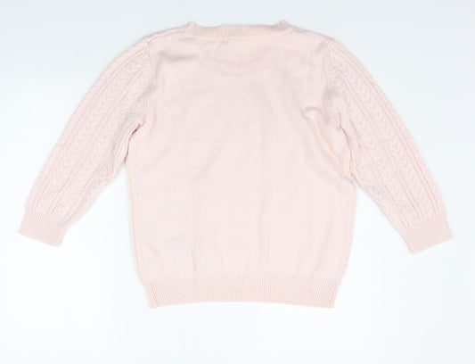 Womens UK Size M H&M Pink Pullover Jumper