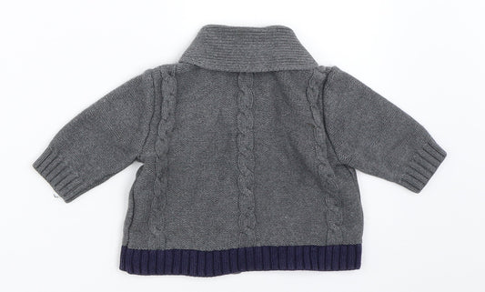 Gap Boys Grey Cardigan Jumper Size 3-6 Months