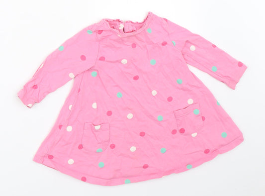 Mothercare Girls Pink Polka Dot Fit & Flare Size 6-9 Months