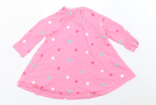 Mothercare Girls Pink Polka Dot Fit & Flare Size 6-9 Months