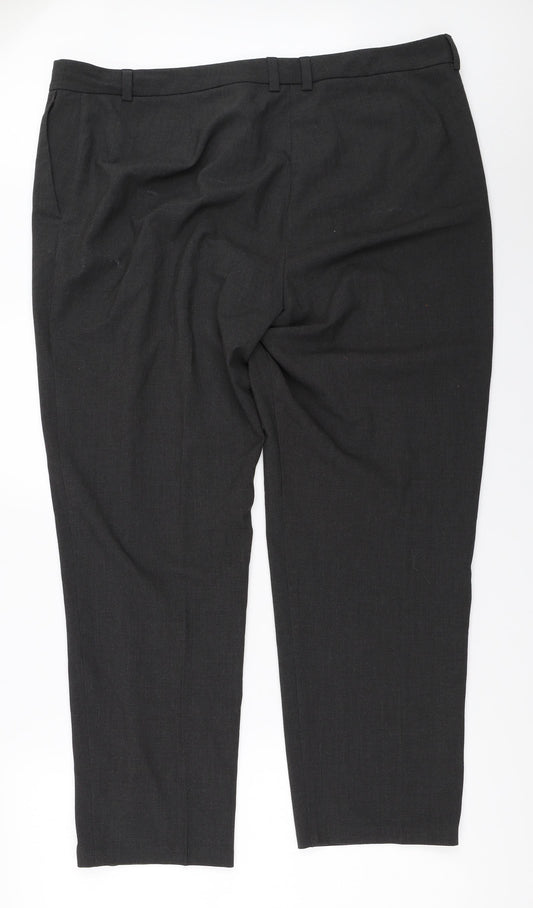 Marks and Spencer Mens Grey Trousers Size 20 L29 in