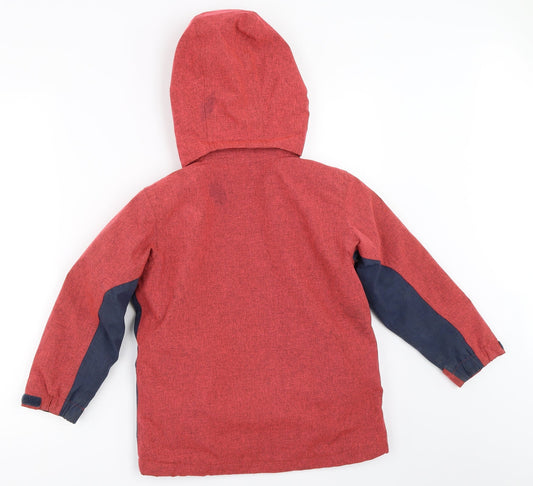 The Edge Girls Red Basic Coat Coat Size 5-6 Years