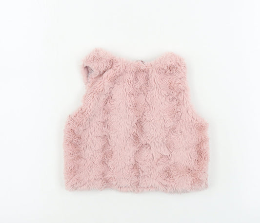 H&M Girls Pink Gilet Coat Size 2 Years