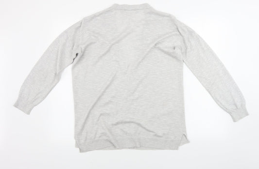 George Womens Grey Cardigan Jumper Size 16