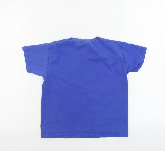 Fruit of the Loom Boys Blue Basic T-Shirt Size 5-6 Years
