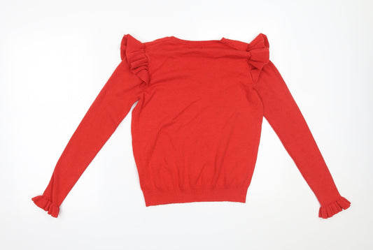 Papaya Womens Red Basic Blouse Size 10