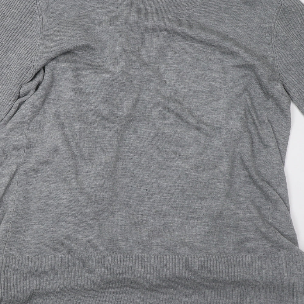 Primark Womens Grey Knit Cardigan Jumper Size 12