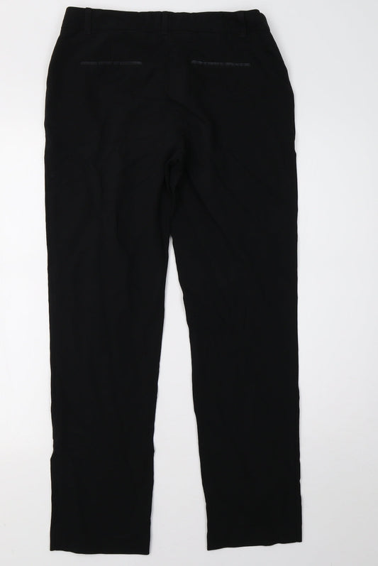 Womens UK Size 8 NEXT Regular Fit Black Trousers