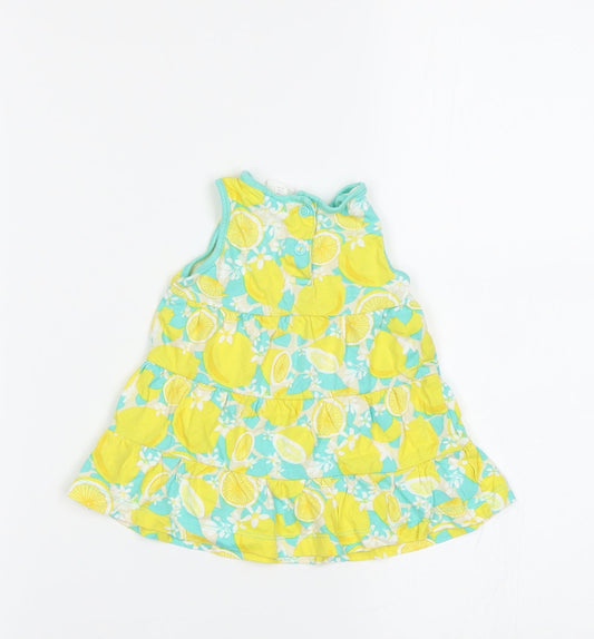 H&M Baby Green Fit & Flare Size 3-6 Months - Lemon Print