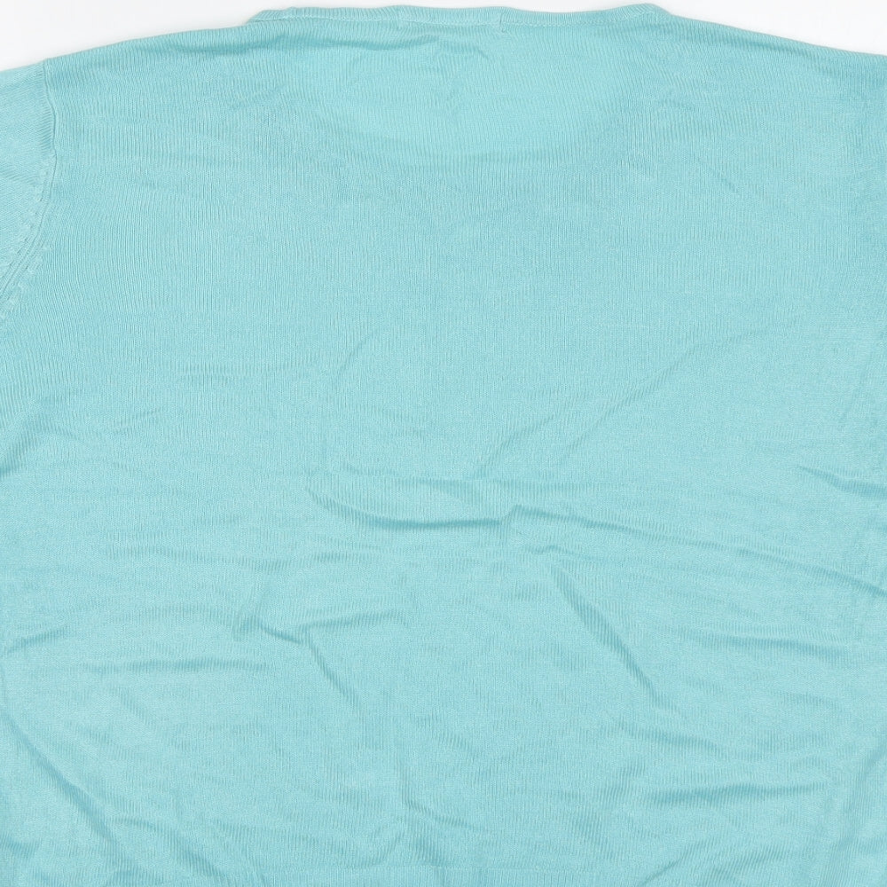 Womens UK Size 14 M&S Green Pullover Jumper