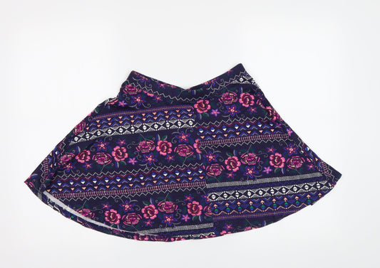 Primark Girls Beige Floral Flare Skirt Size 11-12 Years