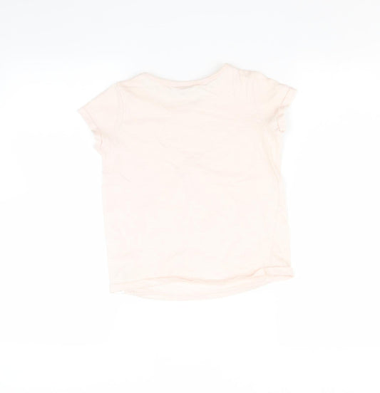 NEXT Girls Pink Basic T-Shirt Size 8 Years - batgirl