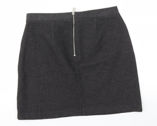 TU Womens Grey A-Line Skirt Size 10