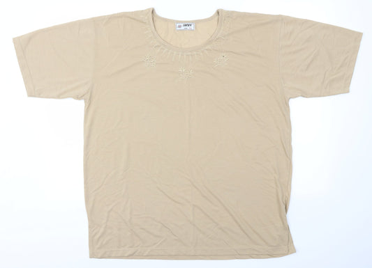 Womens UK Size XL Lucky Brown Basic Polo