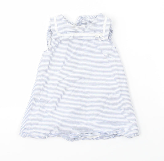 M&S Girls Multicoloured Striped A-Line Size 6-9 Months