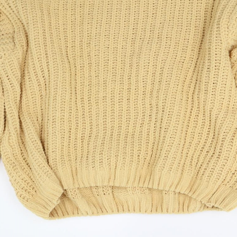 Primark Womens Yellow Knit Pullover Jumper Size 12
